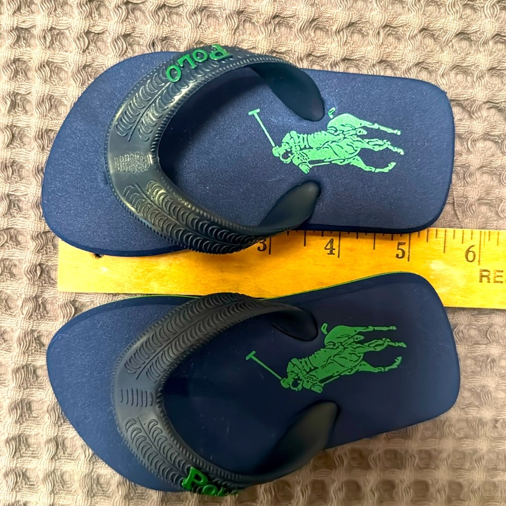 NWT Ralph Lauren Polo kids flip flops